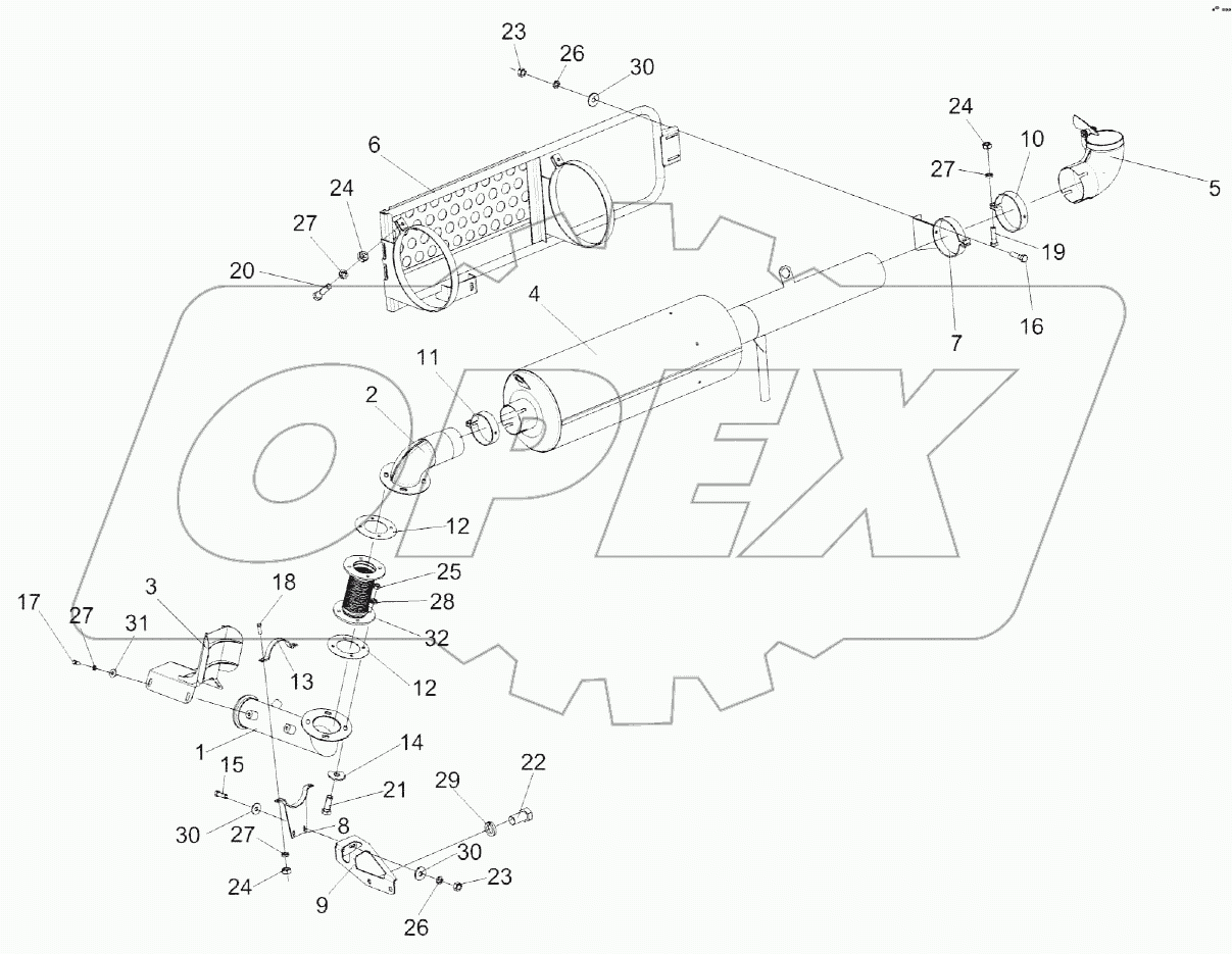 Установка глушителя КЗК-12А-10-1-0106060