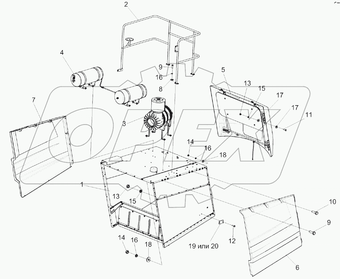Установка капота КЗК-12А-10-1-0228310
