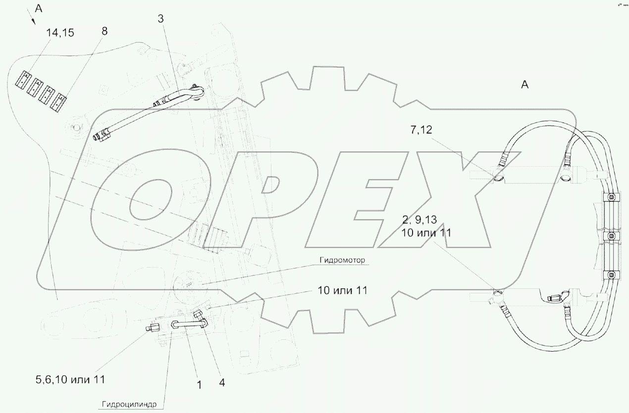 Система гидравлическая камеры наклонной КЗК-12-1790000А