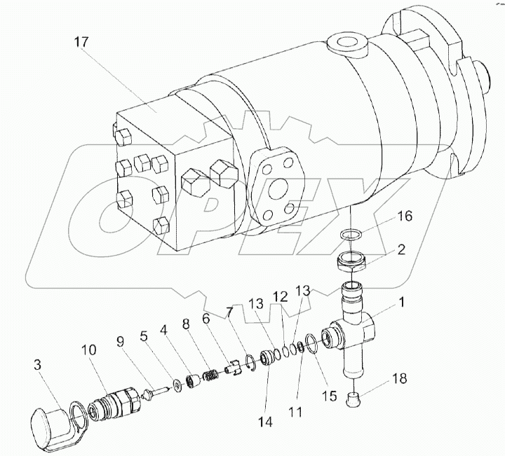 Гидромотор КЗК-12-0601500-01