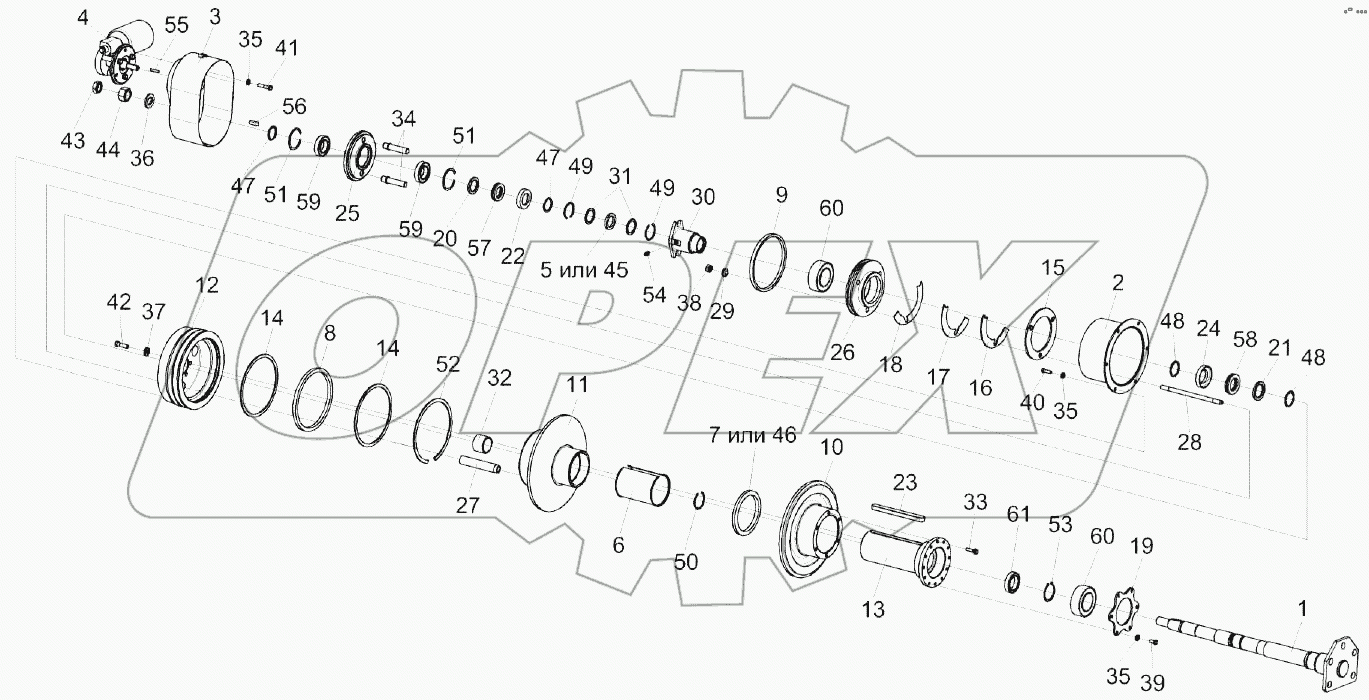 Контрпривод вариатора КЗК-12-0202500В