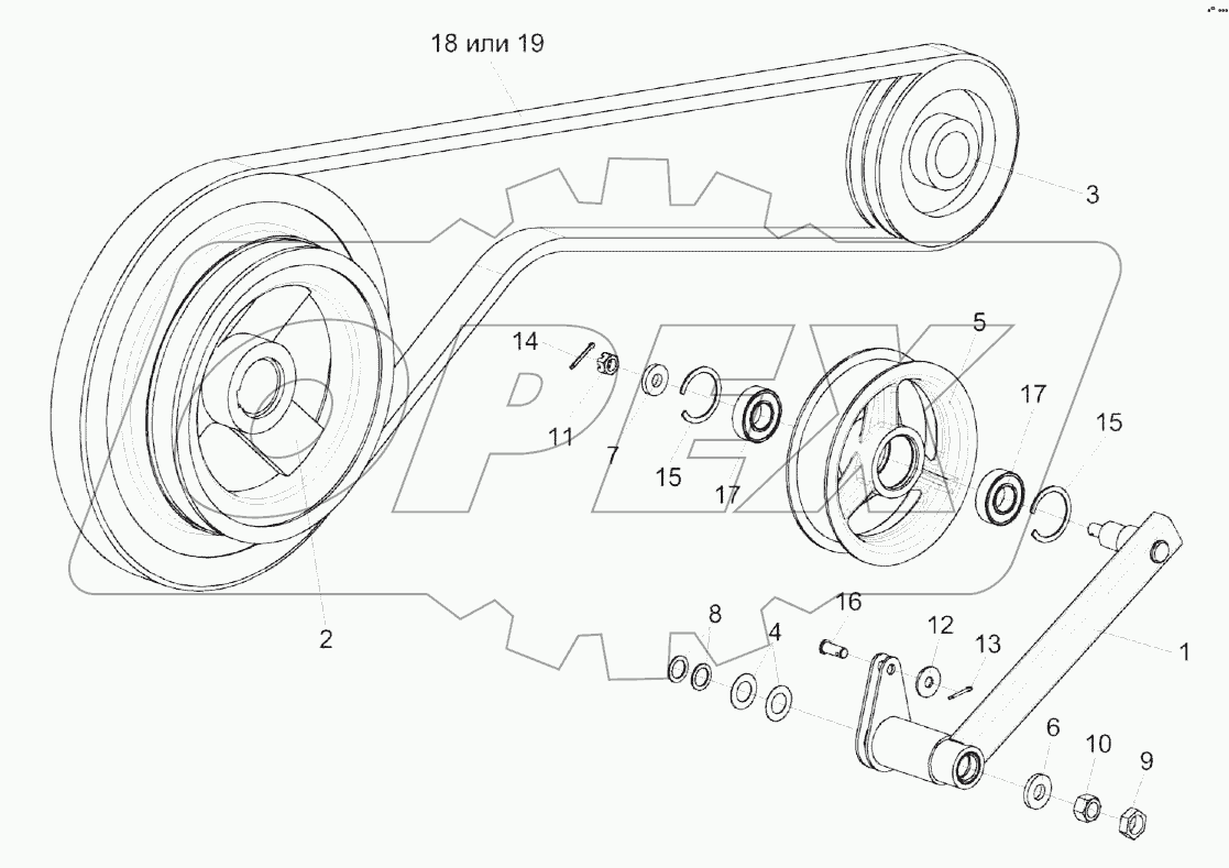 Установка рычага КЗК-12-0202820