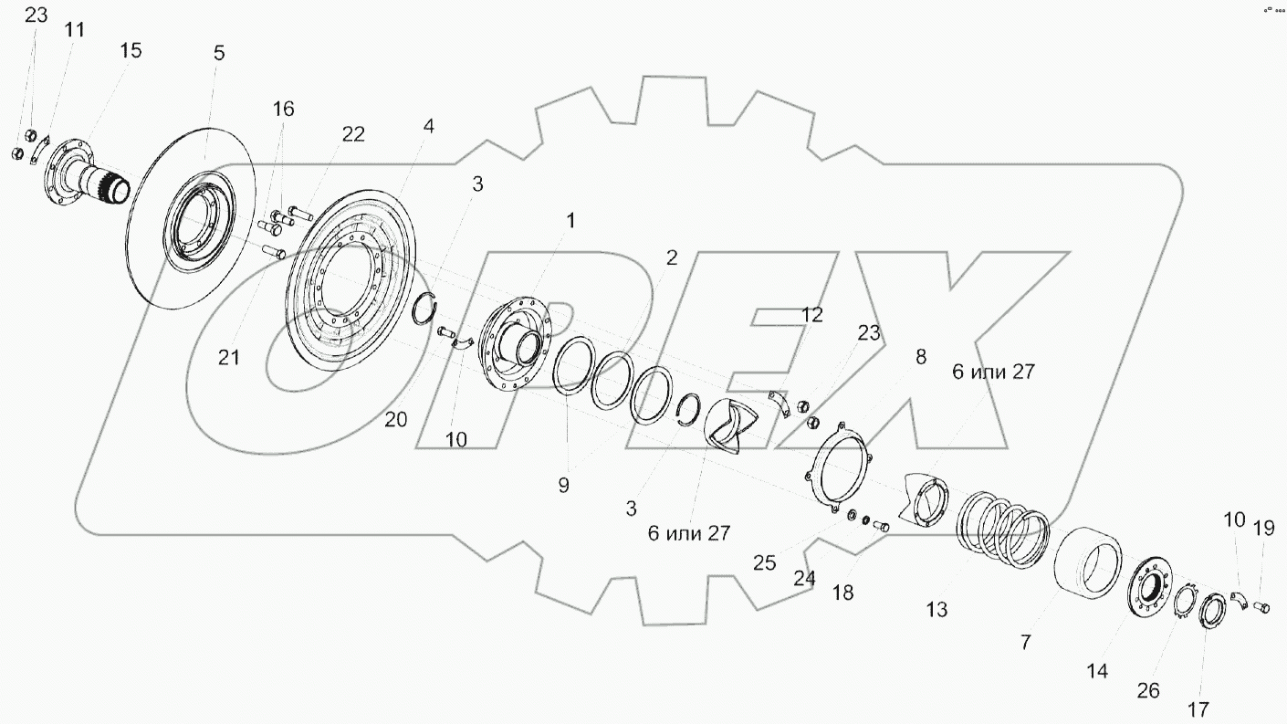 Вариатор барабана КЗК 0123000