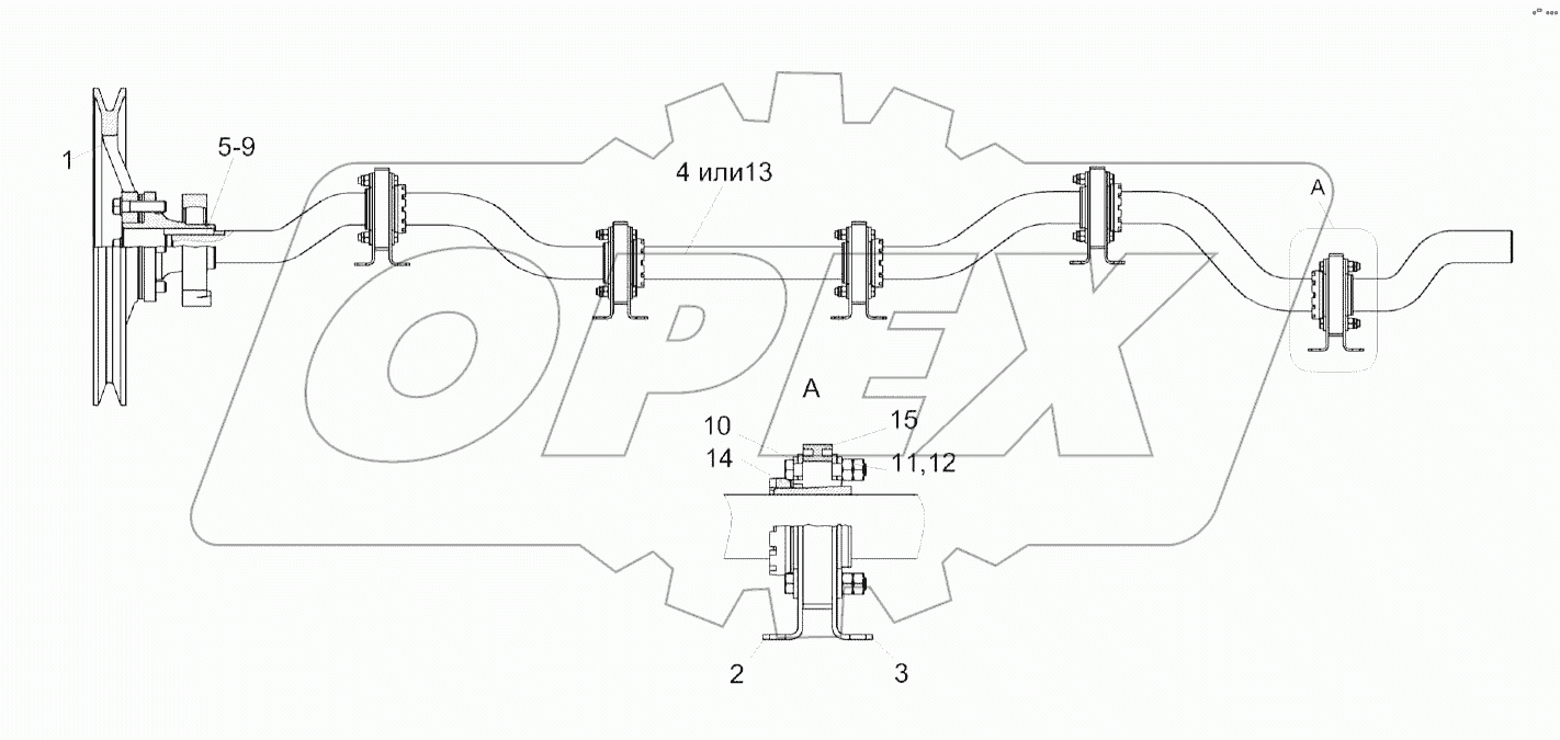 Вал коленчатый ведущий КЗК-12-0212050