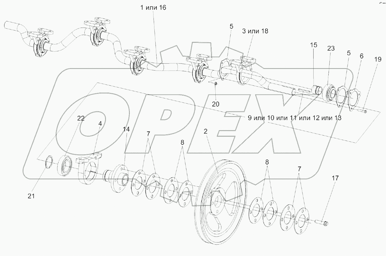 Вал коленчатый ведущий КЗК-12-0212070