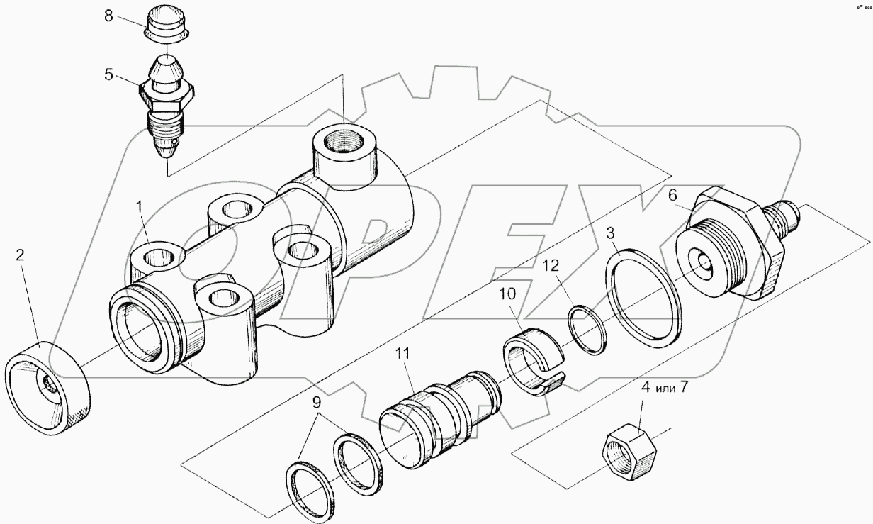 Гидроцилиндр тормоза МК-23М.03.220А
