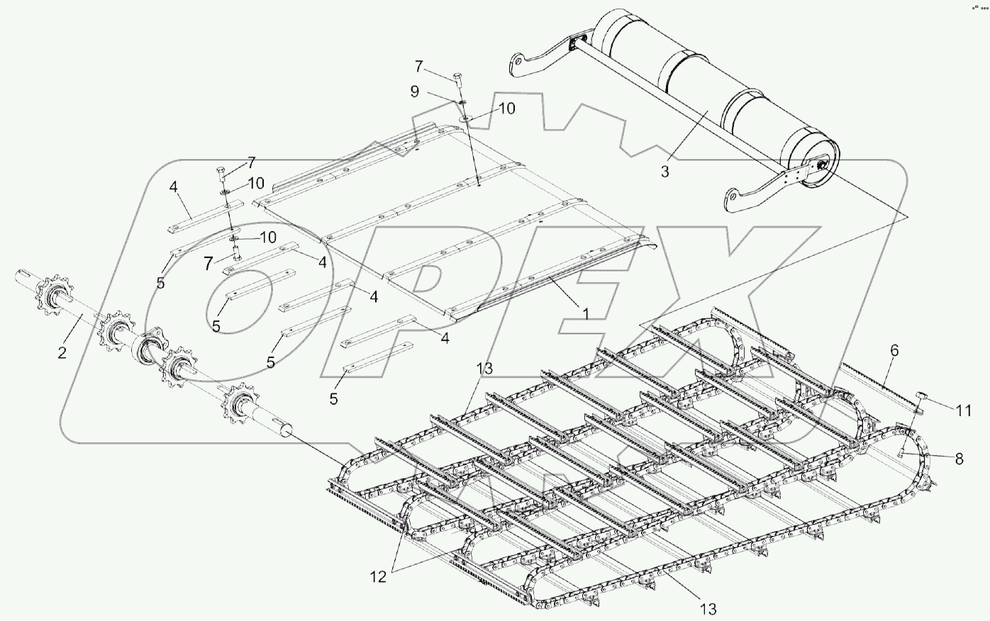 Установка транспортера КЗК-12-1827000А