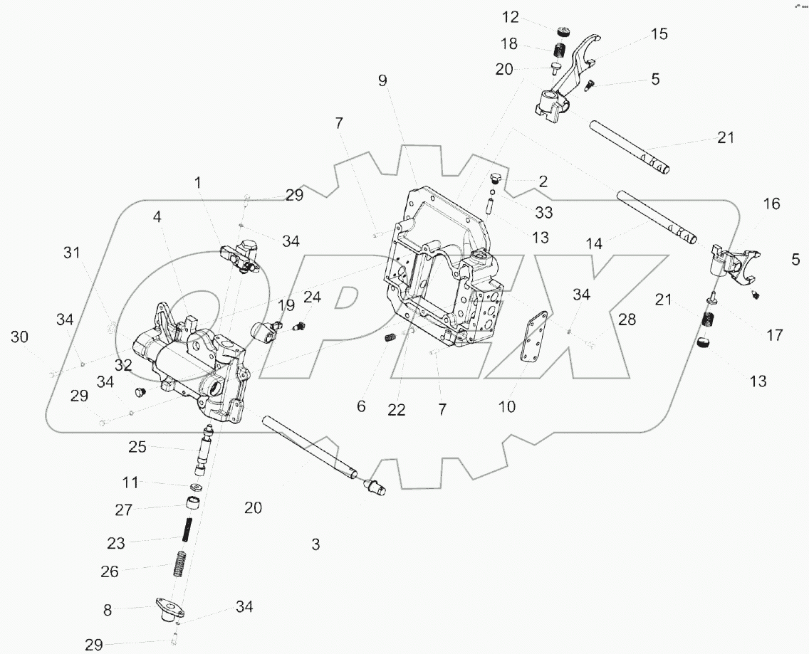 Механизм переключения передач КЗК-12-0107560