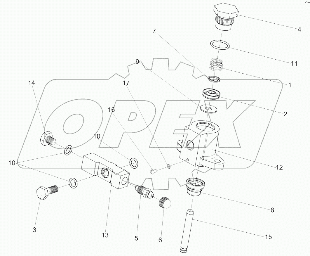 Гидроцилиндр блокировки диапазонов 3518020-46330