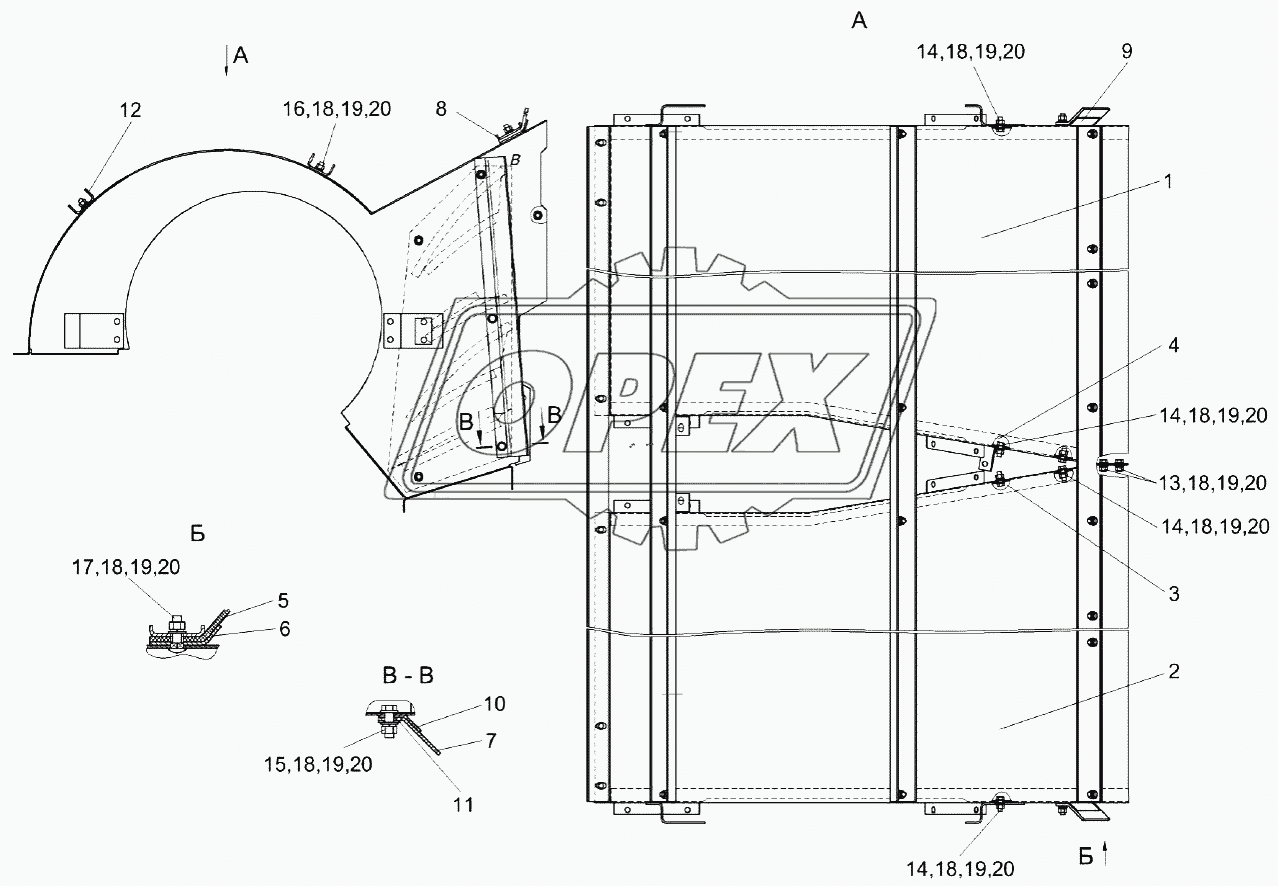 Кожух сдвоенный КЗК-10-0217100