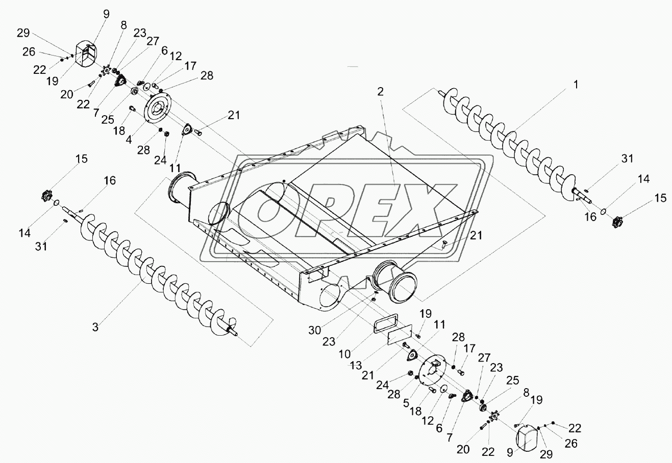 Блок шнеков КЗК-10-0218010А