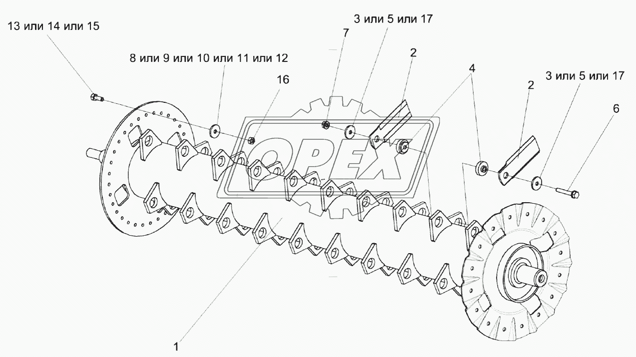 Ротор измельчителя КЗК-10-0290140А