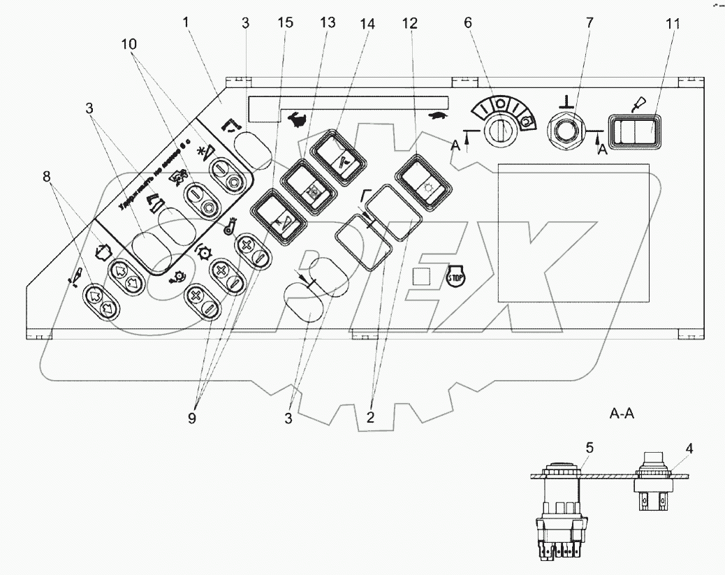 Панель выключателей КЗК-12А-1-0700450А