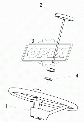 Установка колеса рулевого КЗК-12-012260