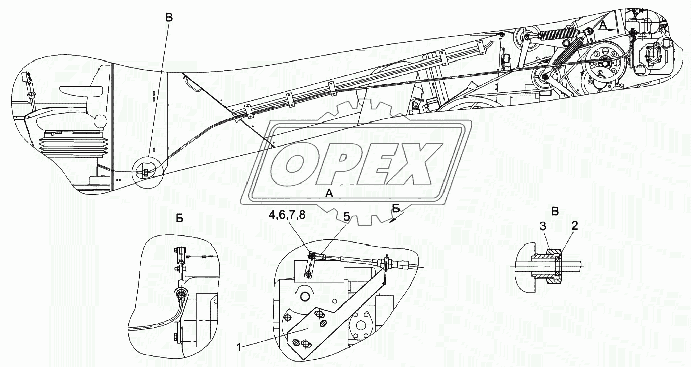 Установка троса ГСТ КЗК-12-0119620В