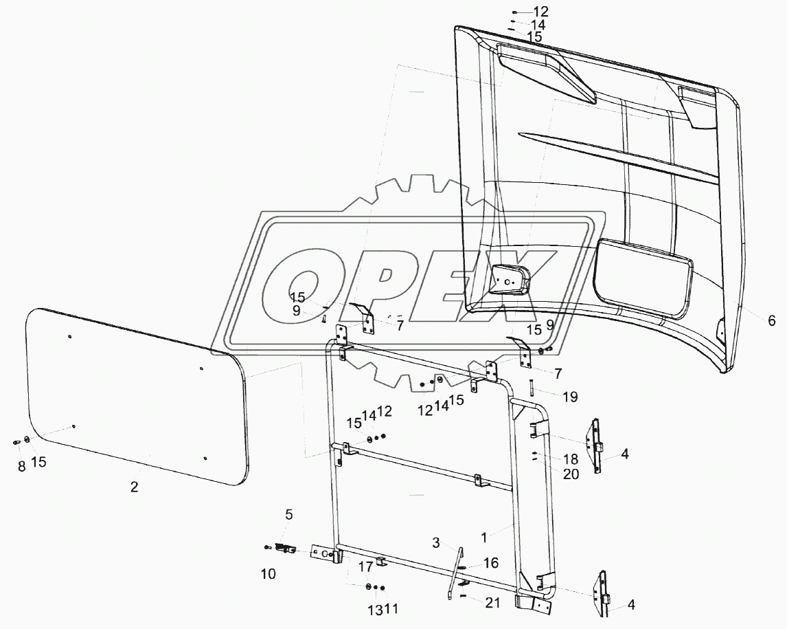 Капот КЗК-12А-1-0228020А