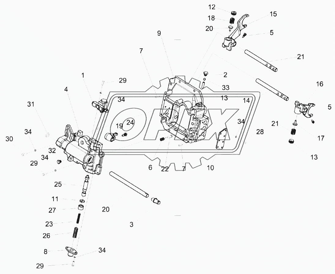 Механизм переключения передач КЗК-12-0107560