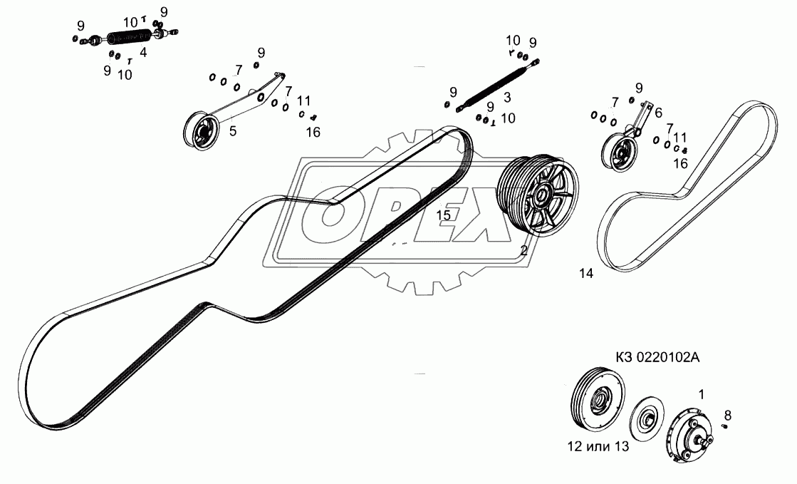 Установка привода наклонной камеры КЗК-14-0125000А