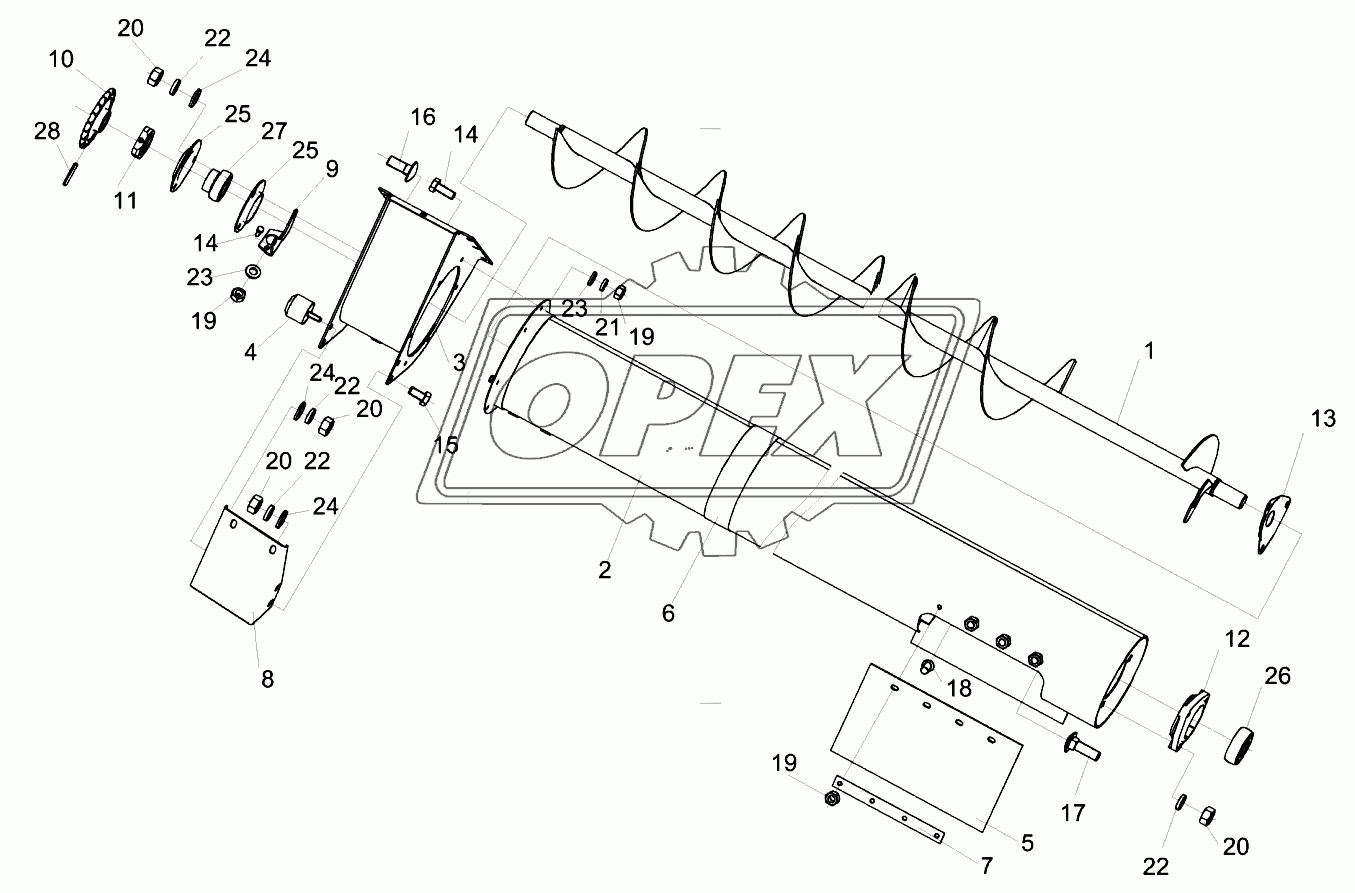 Шнек распределительный КЗК-14-0218010