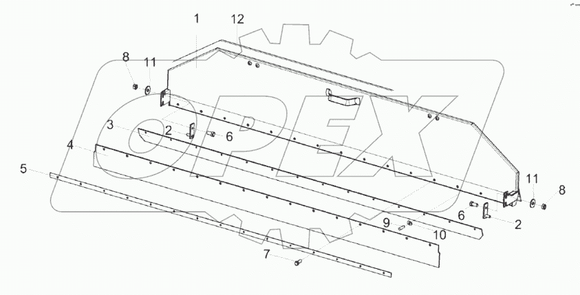 Заслонка барабана КЗК-1420-0102750