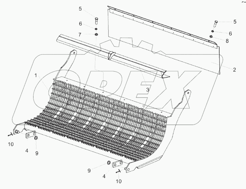 Подбарабанье заднее КЗК-1420-0103200