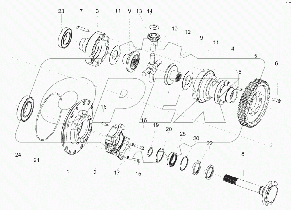 Блок дифференциала КЗК-1624-0107210
