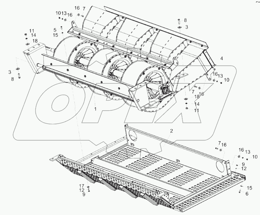 Установка вентилятора очистки КЗК-1420-0217500