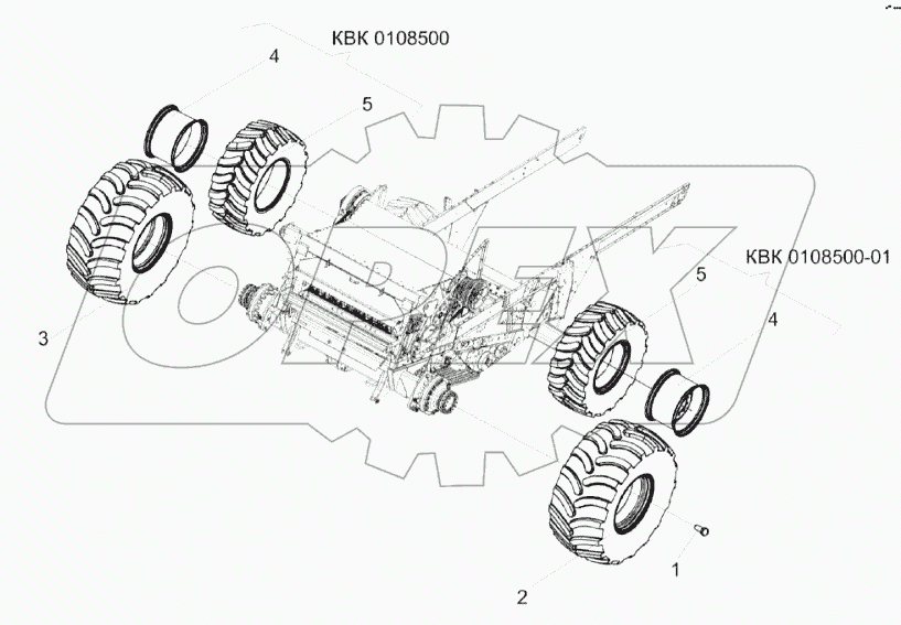 Установка колес КЗК-1420-0100040