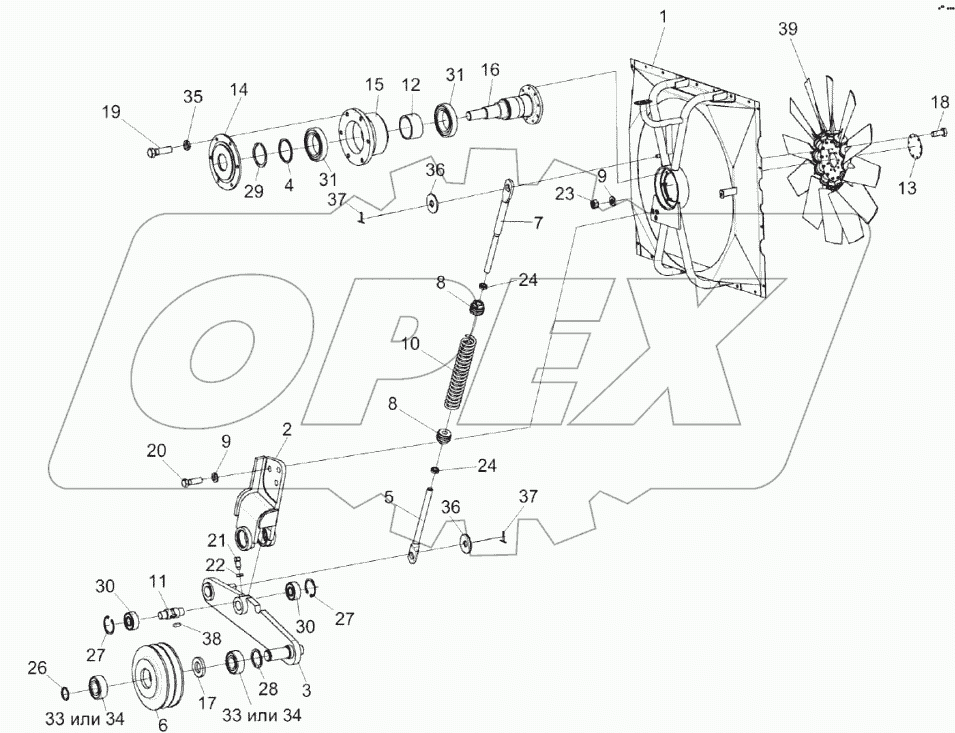 Установка вентилятора КЗК-16-1-0106400