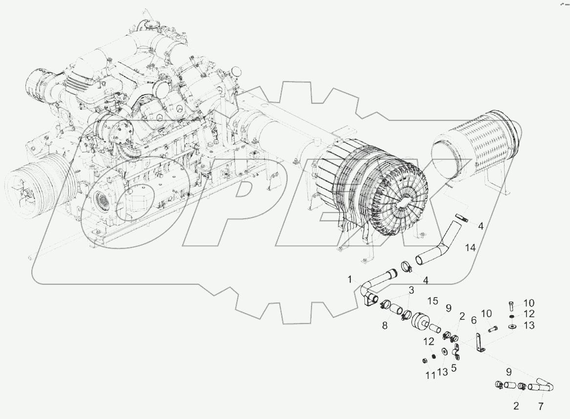 Установка клапана предохранительного КЗК-16-1-0106300
