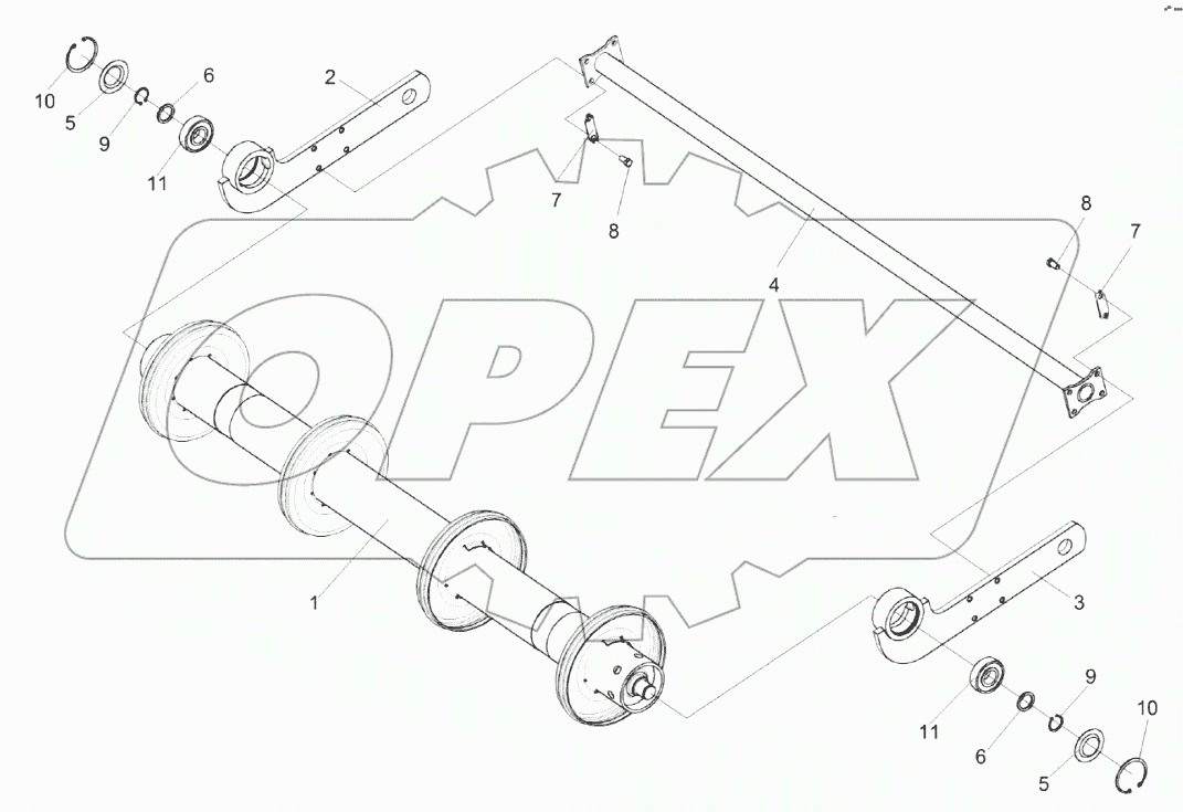 Вал нижний КЗК-1420-1806000