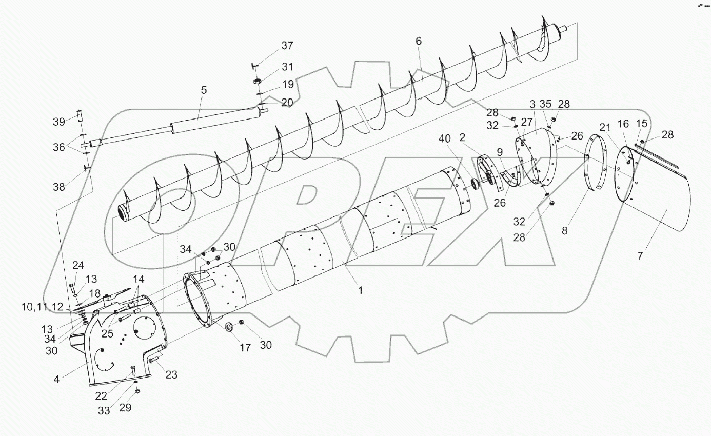 Установка системы выгрузки КЗК-1420-0206000
