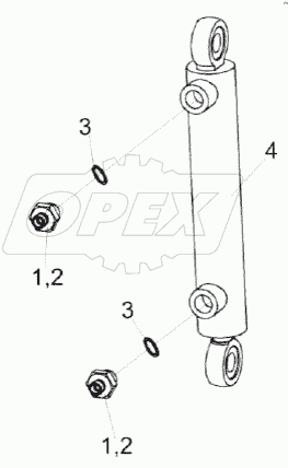 Гидроцилиндр выгрузки зернового бункера КЗК-1420-0609510