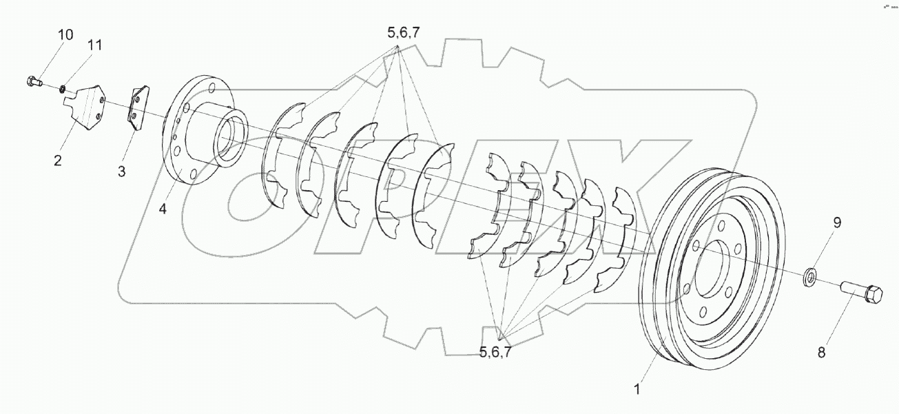 Шкив КЗК-16-1-0290090