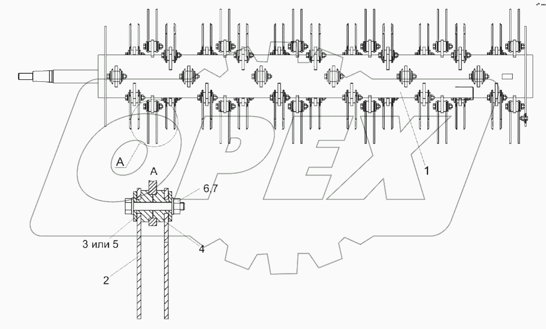 Ротор измельчителя КЗК-1420-0290140