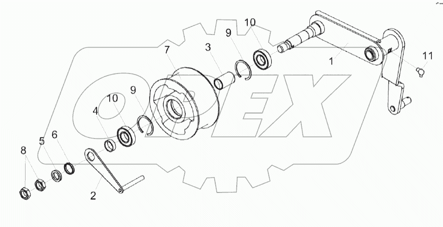Рычаг КЗК-16-1-0290930
