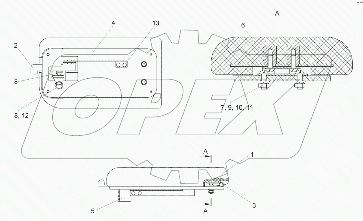 Подлокотник КВК 0129180