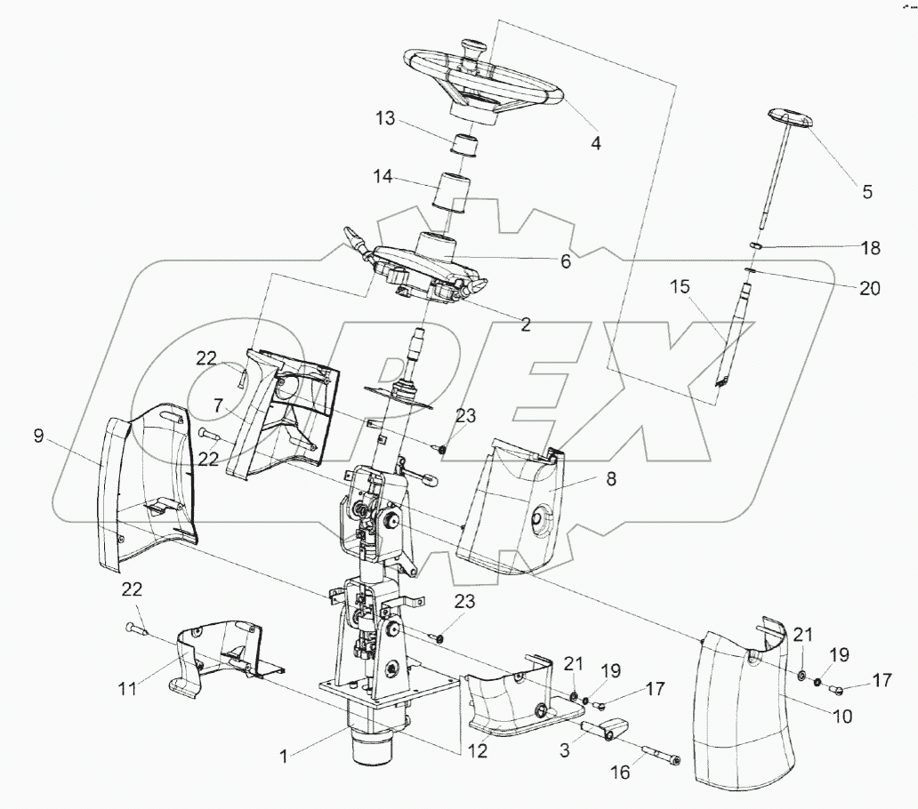 Колонка рулевая КЗК-1420-0119230