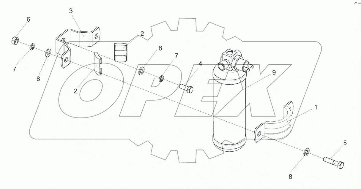 Установка ресивера КЗК-8-3-0113050