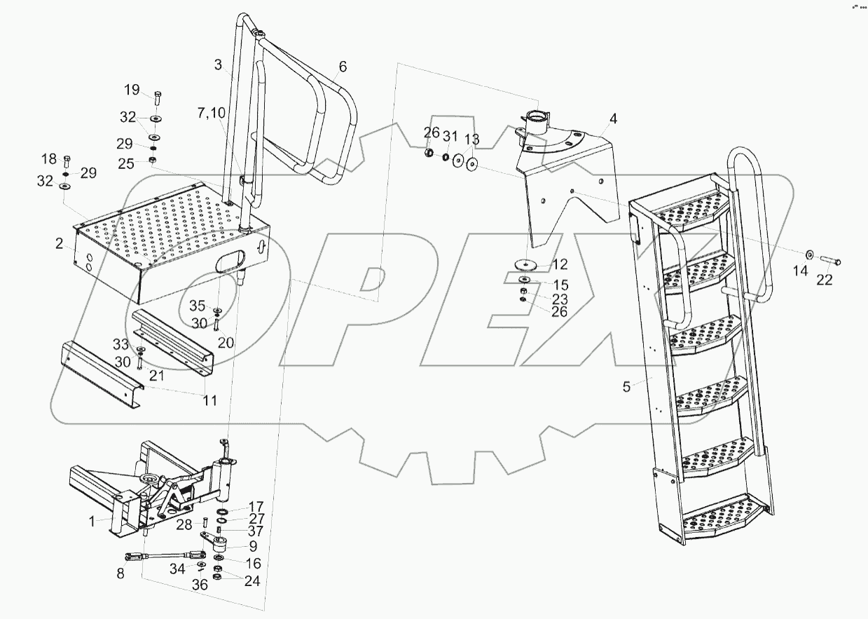 Установка трапа КЗК-14-0117000А