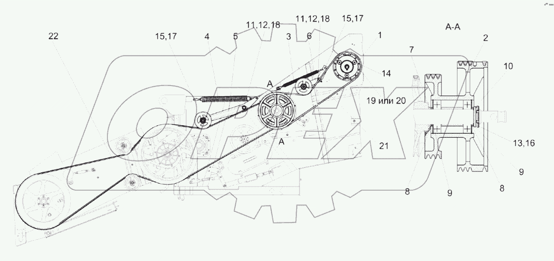 Установка привода наклонной камеры КЗК-14-0125000Б