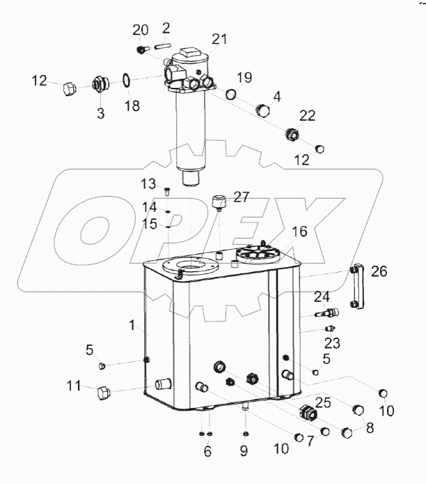 Бак масляный КЗК-1420-0601010
