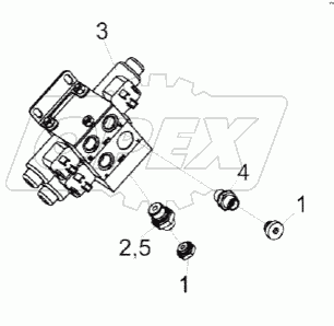 Гидроблок управления переключением передач КЗК-1420-0601300