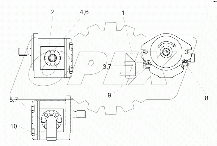 Гидронасос шестеренный КЗК-1420-0602180