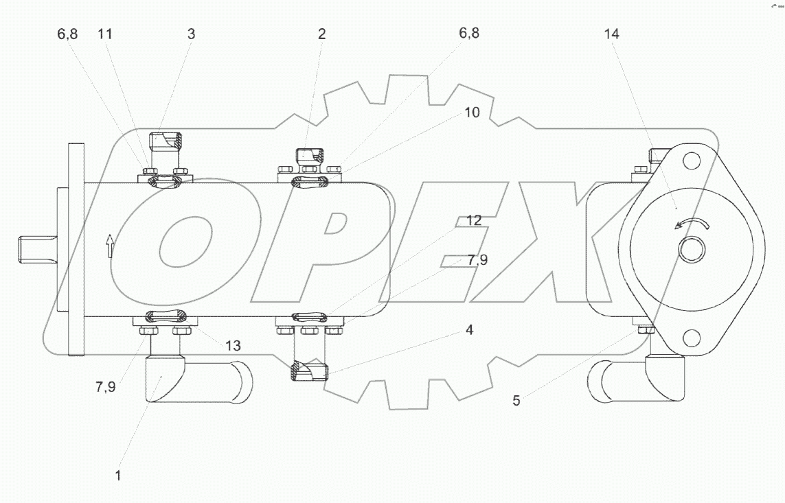 Гидронасос двухсекционный КЗК-16-1-0602160