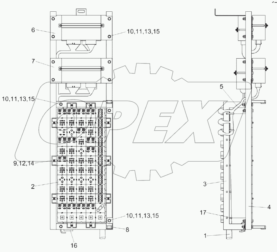Панель шкафа КЗК-16-1-0700880
