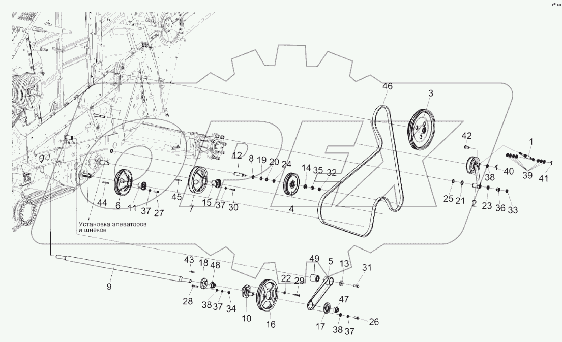 Очистка. Установка шкива обводного КЗК-14-0202190