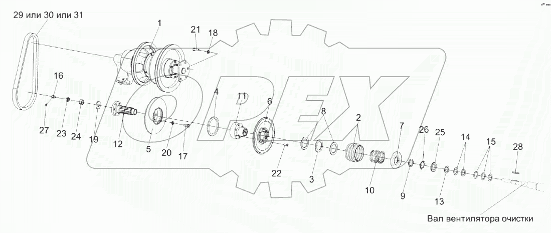 Установка привода вентилятора КЗК-1420-0202450