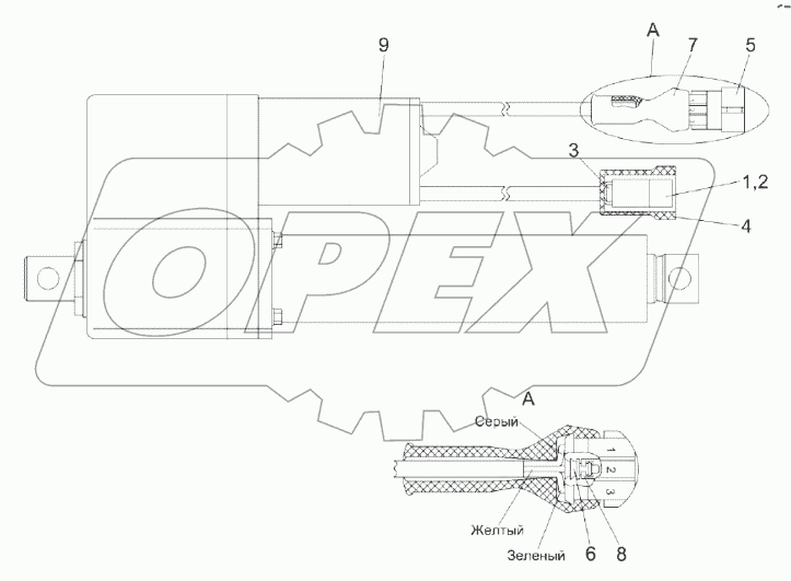 Электромеханизм подбарабанья КЗК-10-0701400
