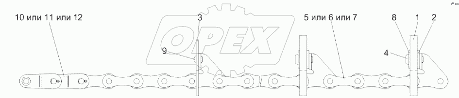 Цепь элеватора КЗК-14-0208100